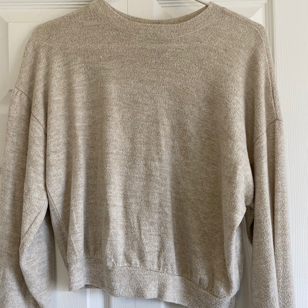 Forever 21 cropped oatmeal sweatshirt